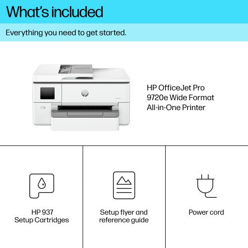 HP OfficeJet Pro 9720e Wireless All-in-One Color Printer, Two-sided printing; Copier, Scanner