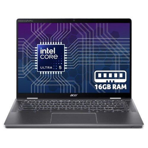 Acer Chromebook Enterprise Spin 714 Plus Spin 714 convertible (CPE794-1N) - Intel Core Ultra 5, 16GB RAM, 512GB SSD, 14" WUXGA touchscreen, Chrome OS