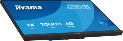 iiyama ProLite T2454MSC-B3AG computer monitor 60.5 cm (23.8") 1920 x 1080 pixels Full HD LED Touchscreen Multi-user Black