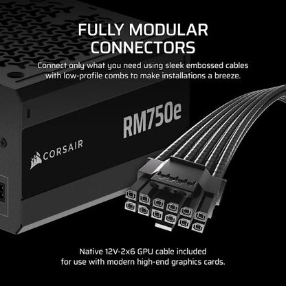 Corsair RM750e power supply unit 750 W 24-pin ATX ATX Black