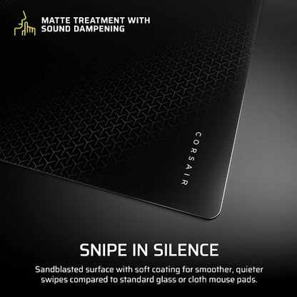 Corsair MM Glass Large Gaming mouse pad Black