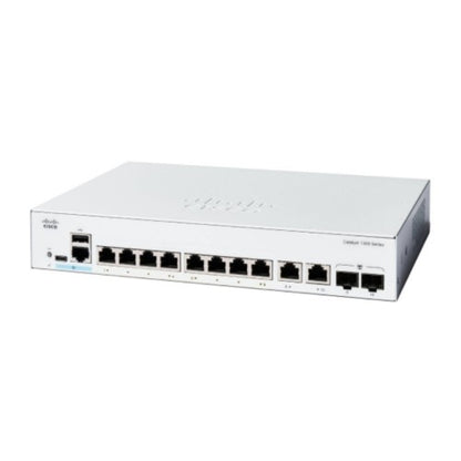 Cisco Catalyst 1300-8T-E-2G Managed Switch, 8 Port GE, Ext PS, 2x1GE Combo, Limited Lifetime Protection (C1300-8T-E-2G)