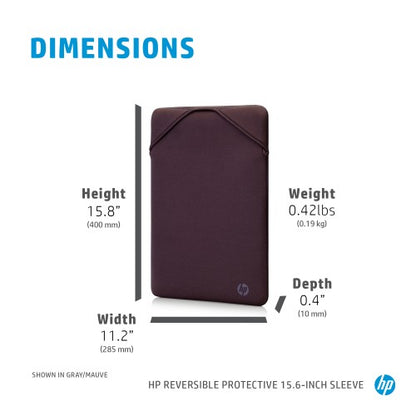 HP Reversible Protective 15.6-inch Silver Laptop Sleeve