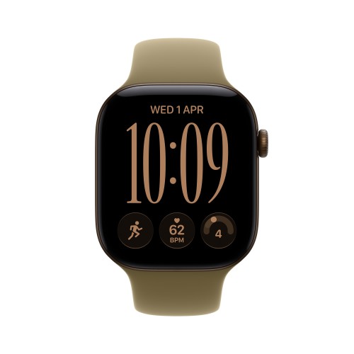 Apple Watch Series 12 GPS 42mm Dark Bronze Aluminium Case with Olive Sport Band - S/M
