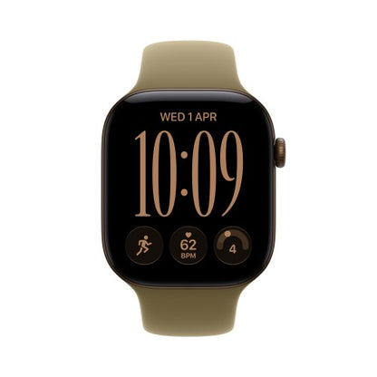 Apple Watch Series 12 GPS 46mm Dark Bronze Aluminium Case with Olive Sport Band - S/M