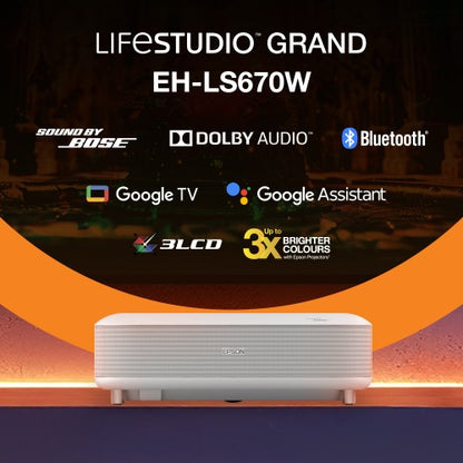 Epson Lifestudio Grand EH-LS670W - White Diamond