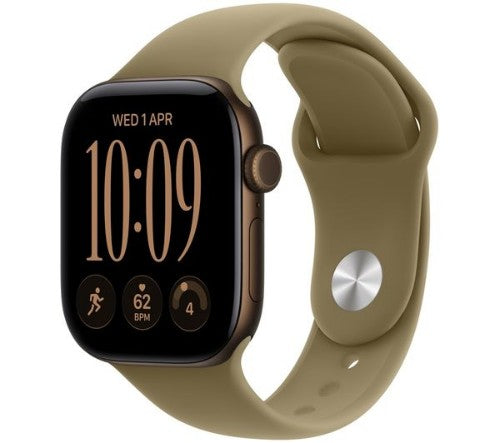 Apple Watch Series 12 GPS 42mm Dark Bronze Aluminium Case with Olive Sport Band - M/L
