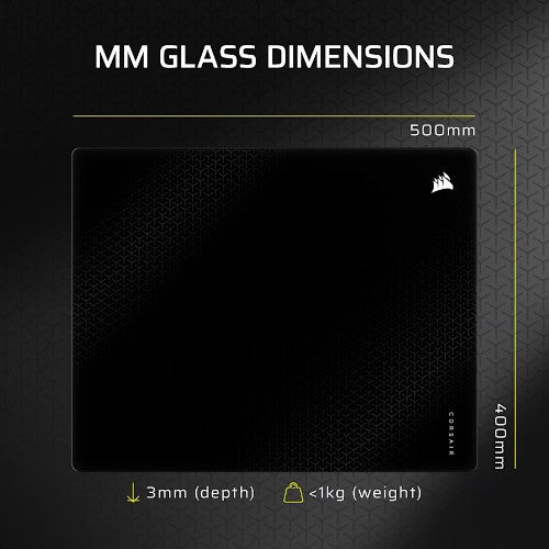 Corsair MM Glass Large Gaming mouse pad Black