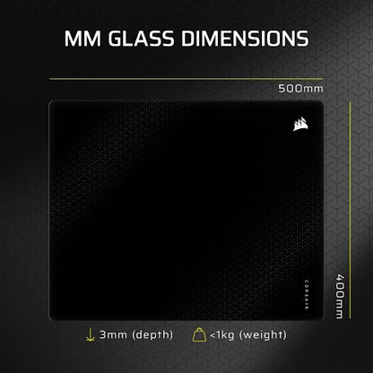 Corsair MM Glass Large Gaming mouse pad Black