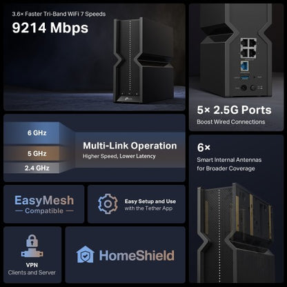 TP-Link Archer BE9300 Tri-Band Wi-Fi 7 Router