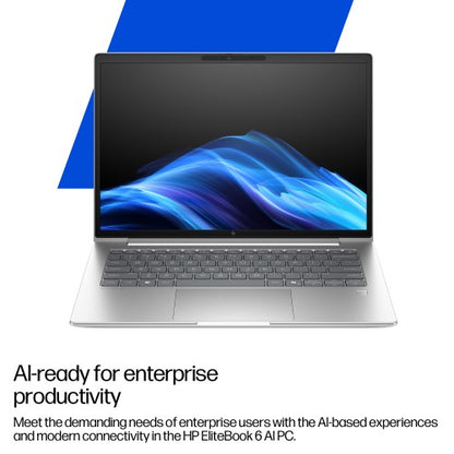 HP EliteBook 6 G1i 14 AI PC Wolf Pro Security Edition Intel Core Ultra 7 255U Laptop 35.6 cm (14") Touchscreen WUXGA 16 GB DDR5-SDRAM 512 GB SSD Wi-Fi 7 (802.11be) Windows 11 Pro Silver