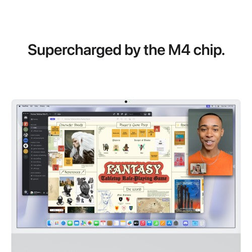 Apple iMac 24-inch with Retina 4.5K display: M4 chip with 10‑core CPU and 10‑core GPU, 16GB, 256GB SSD - Silver