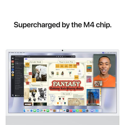 Apple iMac 24-inch with Retina 4.5K display: M4 chip with 10‑core CPU and 10‑core GPU, 16GB, 256GB SSD - Silver