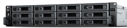 Synology RackStation RS2423+ NAS/storage server Rack (2U) Ryzen Embedded V1780B 8 GB DDR4 0 TB DiskStation Manager Black, Grey