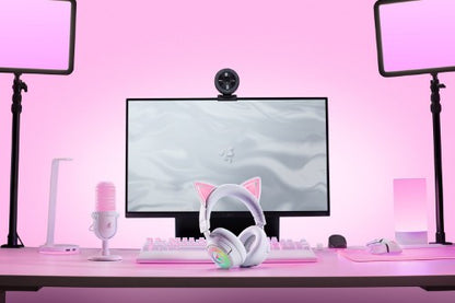 Razer Kraken Kitty V3 Pro - White Headset Wired & Wireless Head-band Gaming USB Type-A Bluetooth