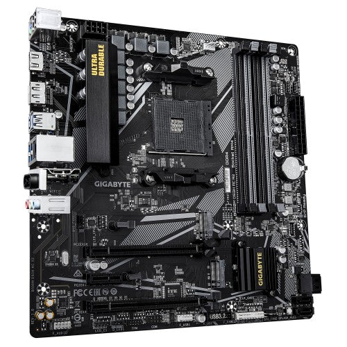 GIGABYTE B550M DS3H AC R2 Motherboard - AMD Ryzen 5000 CPUs, 5+3 Phases VRM, up to 4733MHz DDR4 (O.C.), 1xPCIe 4.0 + 1xPCIe 3.0 M.2, Wi-Fi 5, 1GbE LAN, USB 3.2 Gen 1