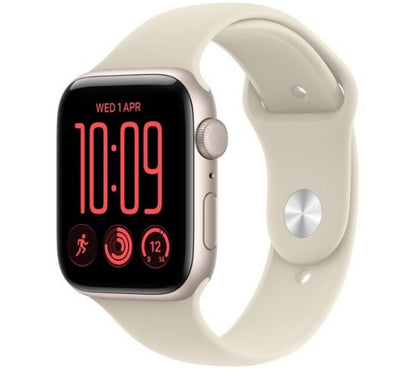 Apple Watch SE (3nd generation) SE 3 GPS 44mm Starlight Aluminium Case with Sand Sport Band - M/L