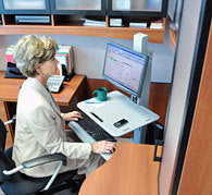 Ergotron WorkFit C-Mod, Single Display Sit-Stand Workstation 68.6 cm (27") Floor Grey