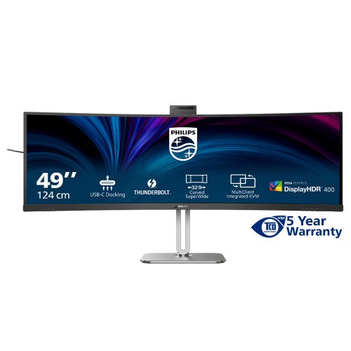 Philips 49B2U6903CH/00 computer monitor 124 cm (48.8") 5120 x 1440 pixels Dual QHD LCD Grey