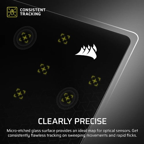 Corsair MM Glass Large Gaming mouse pad Black