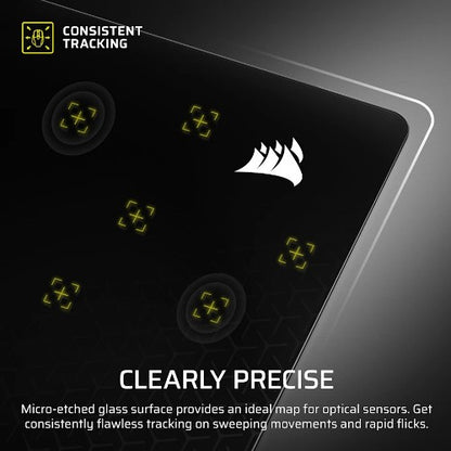 Corsair MM Glass Large Gaming mouse pad Black