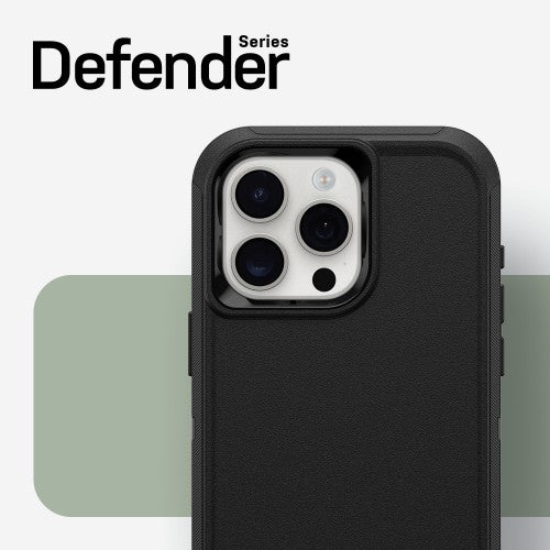 OtterBox Defender Series for iPhone 15 Pro Max, Black