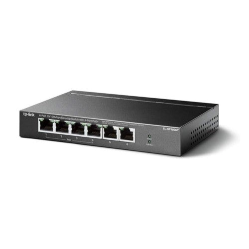 TP-Link TL-SF1006P network switch Unmanaged Fast Ethernet (10/100) Power over Ethernet (PoE) Black