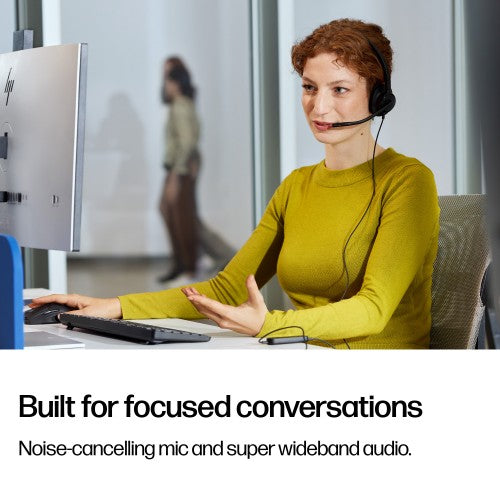 HP Poly Mission 425 Stereo USB Wired Headset (Bulk)