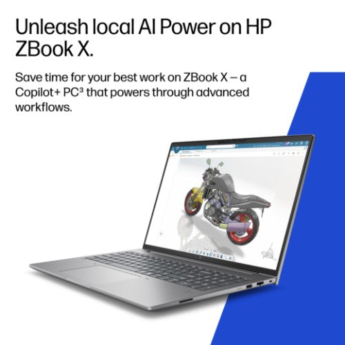 HP ZBook X G2i 16 inch Mobile Workstation PC Wolf Pro Security Edition - Data Science Copilot+ PC Intel Core Ultra 9 386H 40.6 cm (16") WUXGA 64 GB DDR5-SDRAM 1 TB SSD Wi-Fi 7 (802.11be) Windows 11 Pro AI Workstation, AI PC Silver