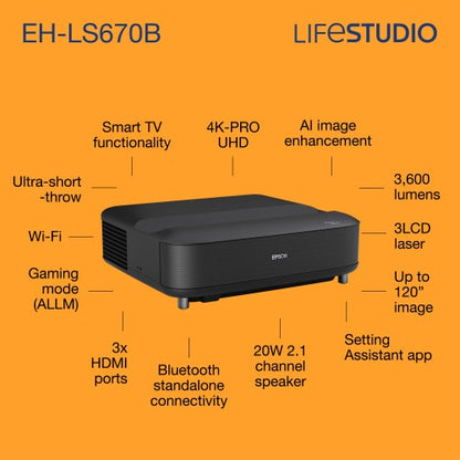 Epson Lifestudio Grand EH-LS670B - Metallic black