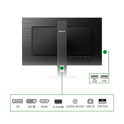 Philips 242B1G/00 computer monitor 60.5 cm (23.8") 1920 x 1080 pixels Full HD LED Black