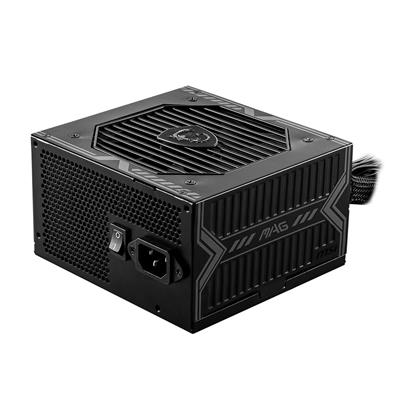 MSI MAG A550BN UK PSU '550W, 80 Plus Bronze certified, 12V Single-Rail, DC-to-DC Circuit, 120mm Fan, Non-Modular, Sleeved Cables, ATX Power Supply Unit, UK Powercord, Black'