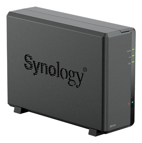 Synology DiskStation DS124 + 1 x HAT3300 12TB NAS Desktop Realtek RTD1619B 1 GB DDR4 HDD DiskStation Manager Black