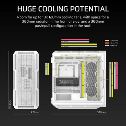 Corsair 5000T Midi Tower White