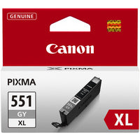 Canon 6447B001/CLI-551GYXL Ink cartridge gray high-capacity, 3.35K pages ISO/IEC 24711 275 Photos 11ml for Canon Pixma IP 8700/MG 6350/MG 7550