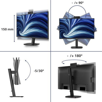 Philips 3000 series 27B2U3601H/00 computer monitor 68.6 cm (27") 2560 x 1440 pixels Quad HD LCD Black