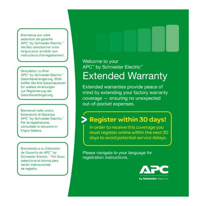 APC Warranty extension service pack, for accessories, 1yr, level 04