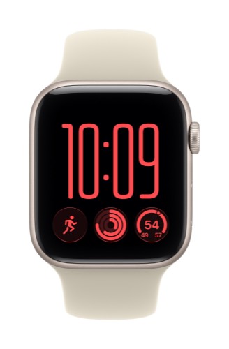 Apple Watch SE (3nd generation) SE 3 GPS + Cellular 44mm Starlight Aluminium Case with Sand Sport Band - M/L