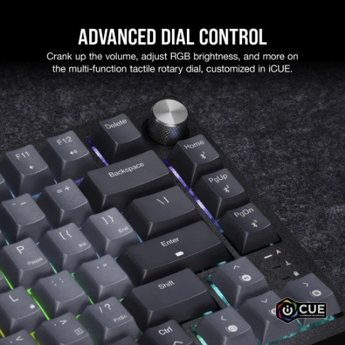 Corsair K65 PLUS WIRELESS keyboard Gaming RF Wireless UK English Black, Grey