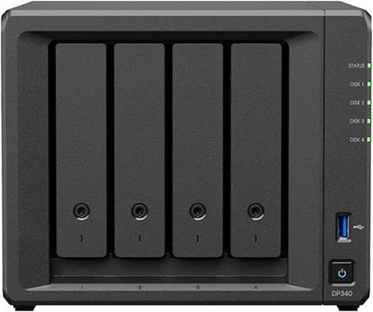 Synology DP340 NAS/storage server Desktop R1600 16 GB 32 TB HDD Black