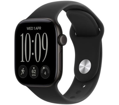 Apple Watch Series 12 GPS 42mm Black Aluminium Case with Black Sport Band - M/L