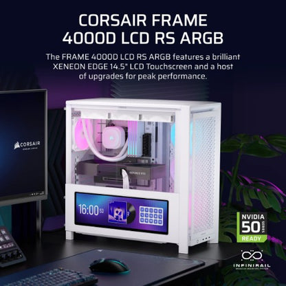 Corsair FRAME 4000D LCD RS ARGB Midi Tower White