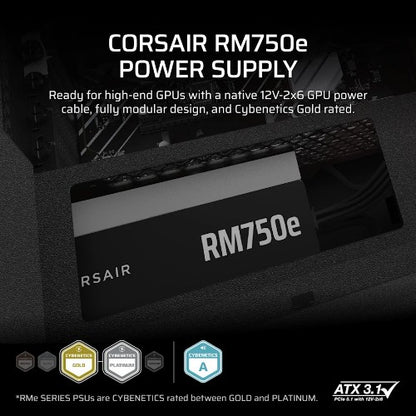 Corsair RM750e power supply unit 750 W 24-pin ATX ATX Black