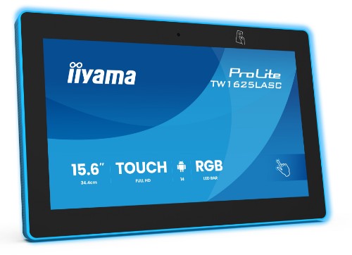 iiyama TW1625LASC-B3PNR meeting room display 39.6 cm (15.6") 1920 x 1080 pixels LED Wi-Fi 6 (802.11ax), Wi-Fi 5 (802.11ac), Wi-Fi 4 (802.11n), 802.11g, 802.11a, 802.11b Black Bluetooth