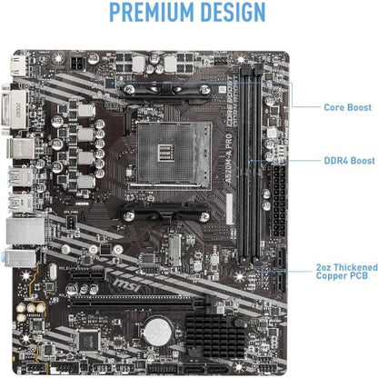 MSI A520M-A PRO motherboard AMD A520 Socket AM4 micro ATX