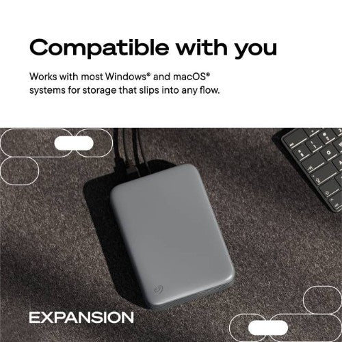 Seagate Expansion STNP20000400 external hard drive 20 TB 3.5" USB Type-C Grey