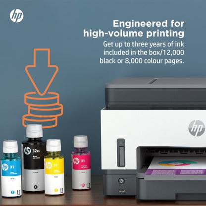 HP Smart Tank 7605 Wireless All-in-One Color Printer, Two-sided printing; Copier, Scanner