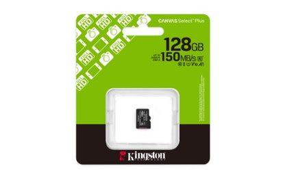 Kingston Technology 128GB micSDXC Canvas Select Plus Gen3 150R A1 Single Pack w/o ADP