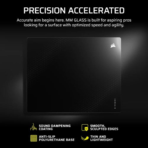 Corsair MM Glass Large Gaming mouse pad Black