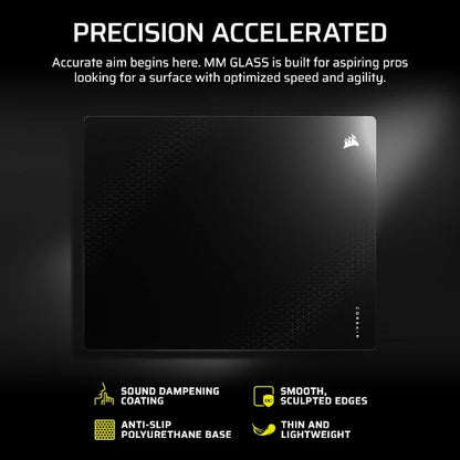 Corsair MM Glass Large Gaming mouse pad Black